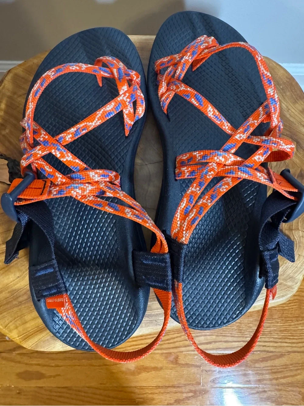 Chaco ZX/2 Cloud Dual Strap Cushioned Sandals Women Botanic Spicy Orange Sz. 10 - Picture 6 of 10